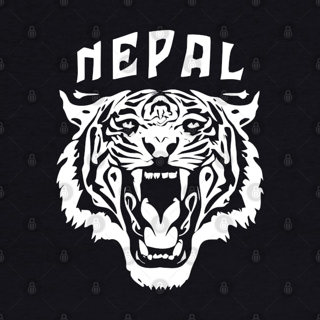 Roaring Tiger Face | Nepal by TMBTM